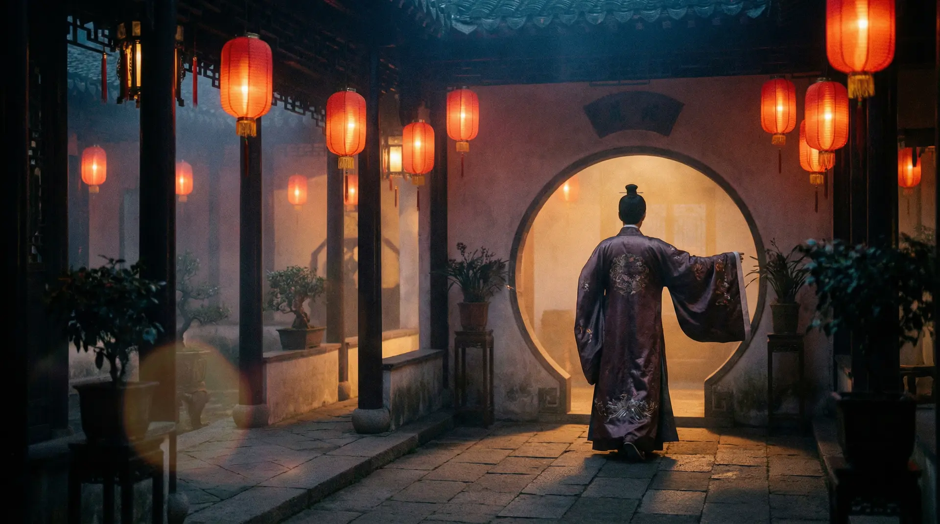 林太一 国产精品频道，传统中式庭院中的光影诗意